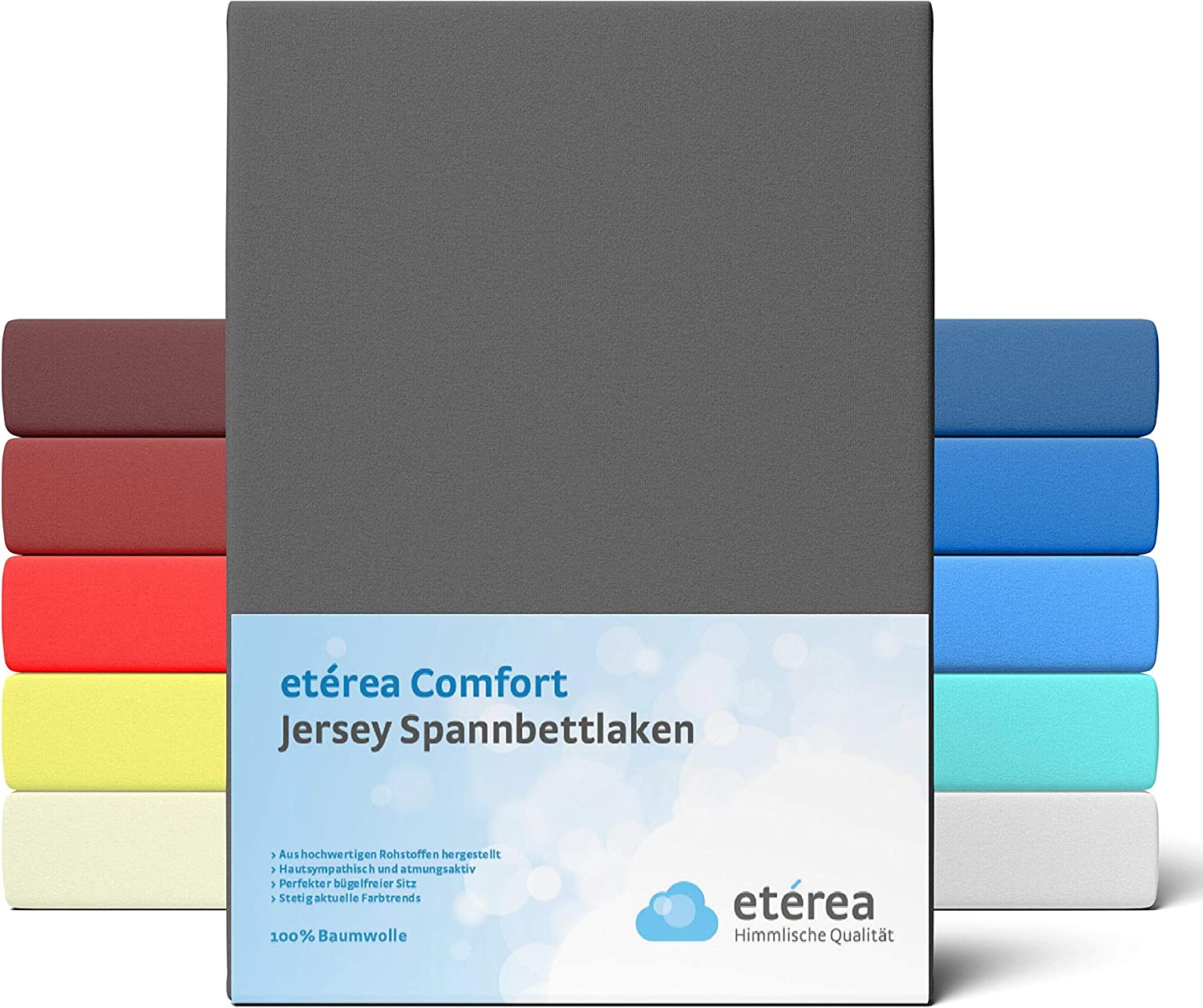 2) etérea Comfort Jersey Boxspring Spannbettlaken